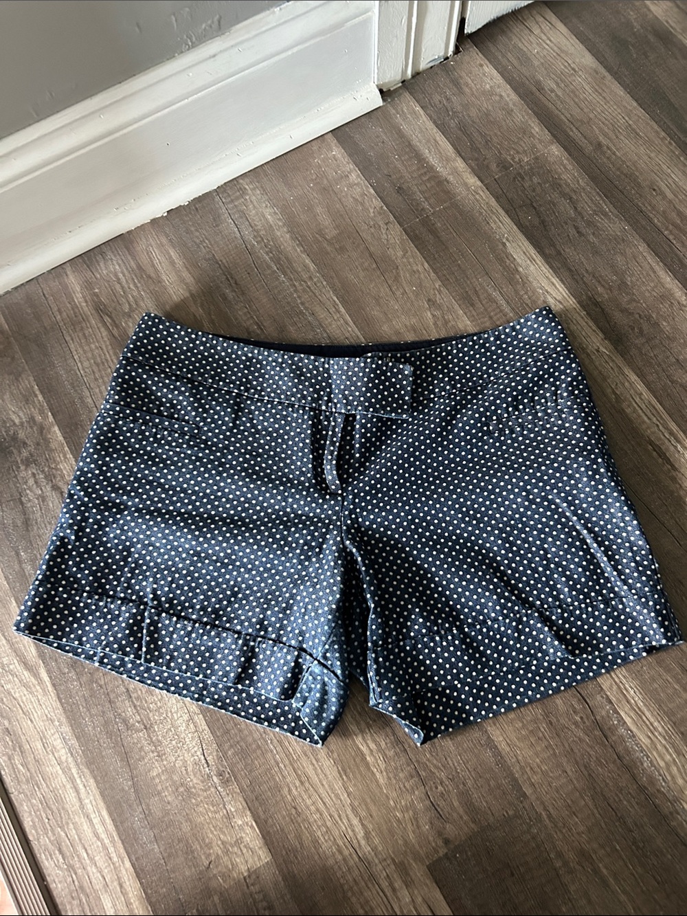 Outback Red Navy Polka Dot Women's Jean Shorts